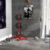 Soozier Olympic Weight Plate Rack for 2 Bars and 2 In. Plates, Barbell Storage Stand with Transport Wheels and Fasteners, 440 lbs. Capacity - 3 of 4