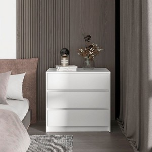PAGED 2-Drawer Dresser, Modern Simple Storage Cabinet with Flip Top Mirror and Jewelry Box for Living Room, Hallway - 1 of 4