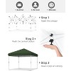 10x10 Pop Up Canopy Tent with One-Push Button Setup, Heavy Duty，with Wheeled Carry Bag, 3 Height Settings, 4 Weight Bags, Stakes & Guy Ropes - 3 of 4