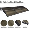 Yescom 39"X29" Window Awning Door Canopy Polycarbonate Anti-UV30+ Cover Outdoor Rain Snow Protection Patio Brown Board - 3 of 4