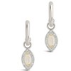 SHINE by Sterling Forever Calla CZ Charm Drop Hoop Earrings - 3 of 4