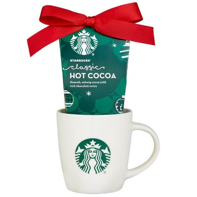 Starbucks Classic Hot Chocolate Cocoa Gift Set, Includes Ceramic Mug and Classic Mix Hot Cocoa