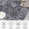 coucheta Washable Area Rug for Living Room, Multi-size Modern Bordered Non Slip Stain Resistant Non Shedding Low Pile Carpet, for Bedroom, Dining - 3 of 4