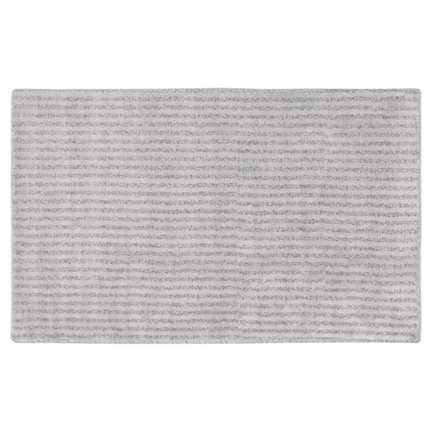 Garland Rug Traditional 4 Piece Nylon Washable Bathroom Rug Set Platinum Gray