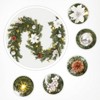 6 ft Pre-Lit Garland with 20 LED Lights Pine Cones Ballfor Fireplace Stair Door - 4 of 4