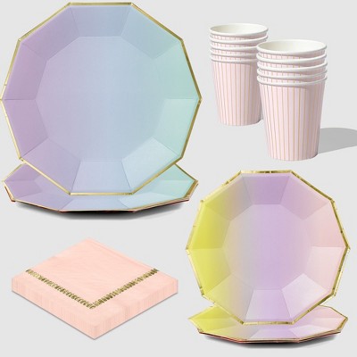 Yes Way, Ombre Tableware Set - 55 piece party pack