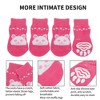 Unique Bargains Dog Cats Non-Slip Socks Rabbit Pattern Paw Protection and Traction Rose Red 4 Pcs - 2 of 4