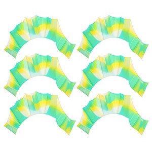 Unique Bargains Silicone Resistance Lightweight Aquatic Webbed Finger Frog Swimming Fins 3 Pairs - 1 of 4