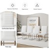 INFURNIC Dining Chairs 4-Pack Heavy-Duty PU Leather Thick Cushion Chairs with Iron Frame for Home and Office, White, 21.5"*17.2"*35.7" - 4 of 4