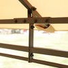 Sevobal Patio Umbrellas Outdoor Patio Gazebo Canopy Tent With Ventilated Double Roof And Mosquito Net, Brown, 157.48"*118"*108.66" - 4 of 4