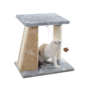 Armarkat 2-Level Platform Real Wood Cat Scratcher with Sisal Carpet Board - 1 of 4