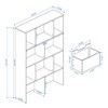 Alilang 48.03 Inch Multi-Compartment Bookshelf with Open Shelves and Storage Drawers - White - 4 of 4