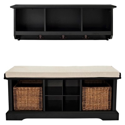 2pc Brennan Entryway Bench and Shelf Set - Crosley