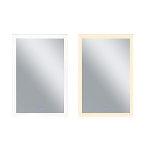 CWI Lighting Abigail Rectangle Matte White LED 30 in. Mirror From our Abigail Collection - 1 of 4