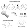Evideco French Home Goods Wall Mounted Adjustable L-Shaped Corner Bathtub Curtain Rod 37" to 71"L - Width 31.5" White - 4 of 4