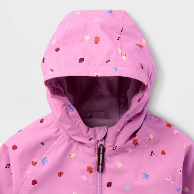 Детские куртки Cat & Jack Toddler Girls' Full Zip Friendship Bracelet Charm Print Softshell Jacket - Cat & Jack™ Mauve 5T — фото 4