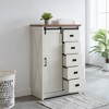 TIRAMISUBEST Farmhouse Modern Tall Dresser 5 Chest of Drawers, Storage Organizer Dresser for Bedroom, Hallway, Living Room - 4 of 4