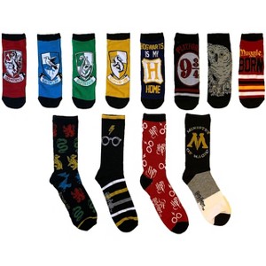 Hypnotic Socks Harry Potter Hogwarts Houses Mens 12 Days of Socks in Advent Gift Box - 1 of 3
