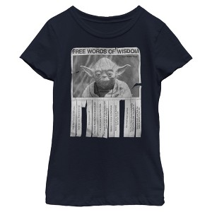 Girls Star Wars Yoda Words of Wisdom T Shirt - 1 of 4