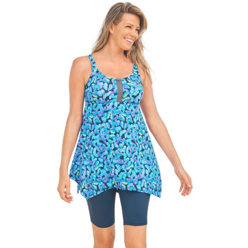 Plus size swim dresses longer outlet length