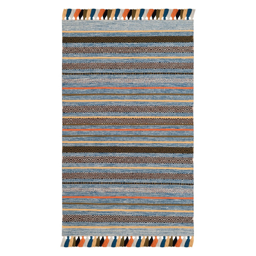 3'x5' Lenore Stripe Accent Rug Blue/Multi - Safavieh