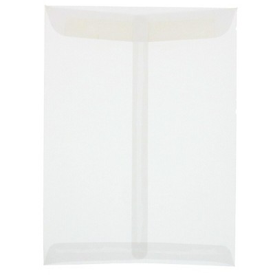 JAM Paper 9 x 12 Open End Catalog Translucent Vellum Envelopes Clear 2851376