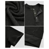 Mens Waffle Henley T-Shirts Slim Fit Short Sleeve Textured T Shirts Waffe Knit T Shirts Basic Summer Tops Front Button T-Shirt - 3 of 4