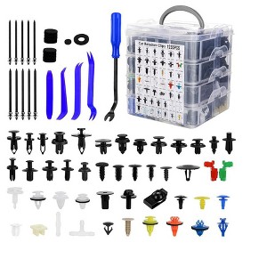 Itopfox 1365Pcs Universal Car Push Retainer Clips Kit, Plastic Fasteners for Fender Rivet Nylon Auto Push Pin Set for Toyota GM Ford Honda Acura Blue - 1 of 4