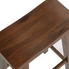Boraam Sonoma Saddle Set 2 Sgabelli Da Bar In Acacia, Finitura Castagno Spazzolato, Altezza 73,7 Cm, Stile Rustico