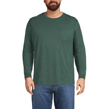Lands' End Men's Super-T Long Sleeve T-Shirt with Pocket