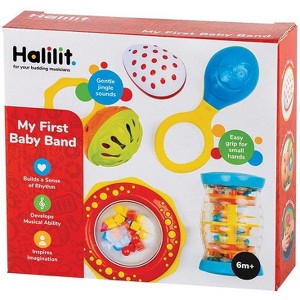 Halilit My First Baby Band – 5-Piece Musical Shaker Set, Ages 6 Months And Up - 1 of 2