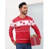 Coolmee Mens Ugly Christmas Sweater Pullover Long Sleeve Crew Neck Tree Print Soft Knitted Sweaters - 3 of 4