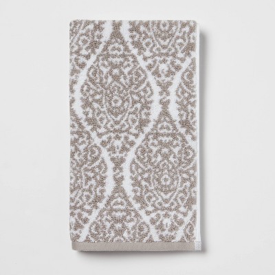Performance Hand Towel Gray Ogee - Threshold™