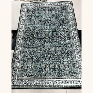 Green Floral Area Rug, Washable Non-Slip Classic Carpet for Living Room, Bedroom and Nursery - 1 of 4