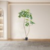 Artificial Umbrella For Indoor, 5.9FT 180CM Tall Plants Artificial Plants With Planter, Umbrella Tree In Pot,For Living Room Floor Greening Porch - 4 of 4