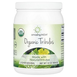 Amazing India USDA Certified Organic Tribulus Powder 16 oz-Raw,Vegan Plant-Based Nutrition Supports Men's Reproductive Health, Promote Lean Muscle - 1 of 2