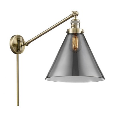 Cone - 1 Light Swing Arm Wall Sconce In Industrial Style-16 Inches Tall and 12 Inches Wide