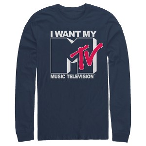 Men's MTV I Want My Music Television Long Sleeve Shirt - 1 of 3
