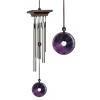 Woodstock Wind Chimes For Outside, Garden Décor, Outdoor & Patio Décor, Woodstock Amethyst Chime Silver Wind Chimes - image 3 of 4