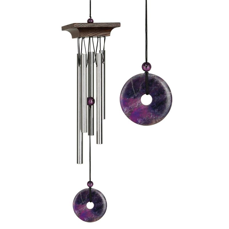 Woodstock Windchimes Woodstock Amethyst Chime Petite, Wind Chimes For Outside, Wind Chimes For Garden, Patio, and Outdoor Décor, 16"L, 3 of 8