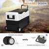 Simzlife 48Qt Dual Zone Outdoor Portable Car Refrigerator with Wheels,Portable Car Refrigerator Electric Cooler, Black - 4 of 4