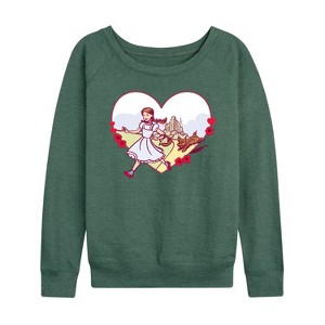 Women's - Wizard of Oz - Dorthy And Toto Heart Lightweight French Terry Slouchy - 1 of 4