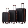 YOOCOZZ 3-Piece Luggage Sets in ABS with Spinner Wheel,Matching Color and TSA Combination Lock - 3 of 4