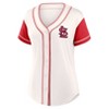 MLB St. Louis Cardinals Women's Short Sleeve White Fashion Jersey - 2 of 3