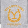 Men's - Yellowstone - Horseshoe Lockup Graphic Fleece Sweatshirt - 2 of 4