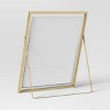 9 x 11 Float to 8 x 10 Linear Metal Easel Single Image Frame Brass -  Threshold™