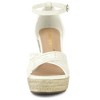 Allegra K Women's Ankle Strap Espadrille Wedge Heel Sandals - 2 of 4
