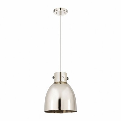 Newton Bell - 1 Light Pendant with Metal Shade In Industrial Style-12.5 Inches Tall and 10 Inches Wide