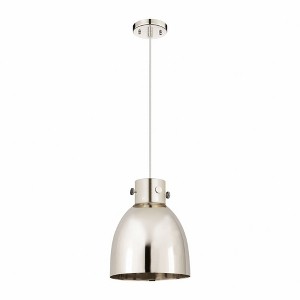 Newton Bell - 1 Light Pendant with Metal Shade In Industrial Style-12.5 Inches Tall and 10 Inches Wide - 1 of 1