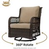 WhizMax 3 Pieces Outdoor Wicker Swivel Rocker Patio Set, 360¡ã Swivel Rocking Chairs Wicker Patio Set with Cushions and Armored Glass Top Side Table - 2 of 4